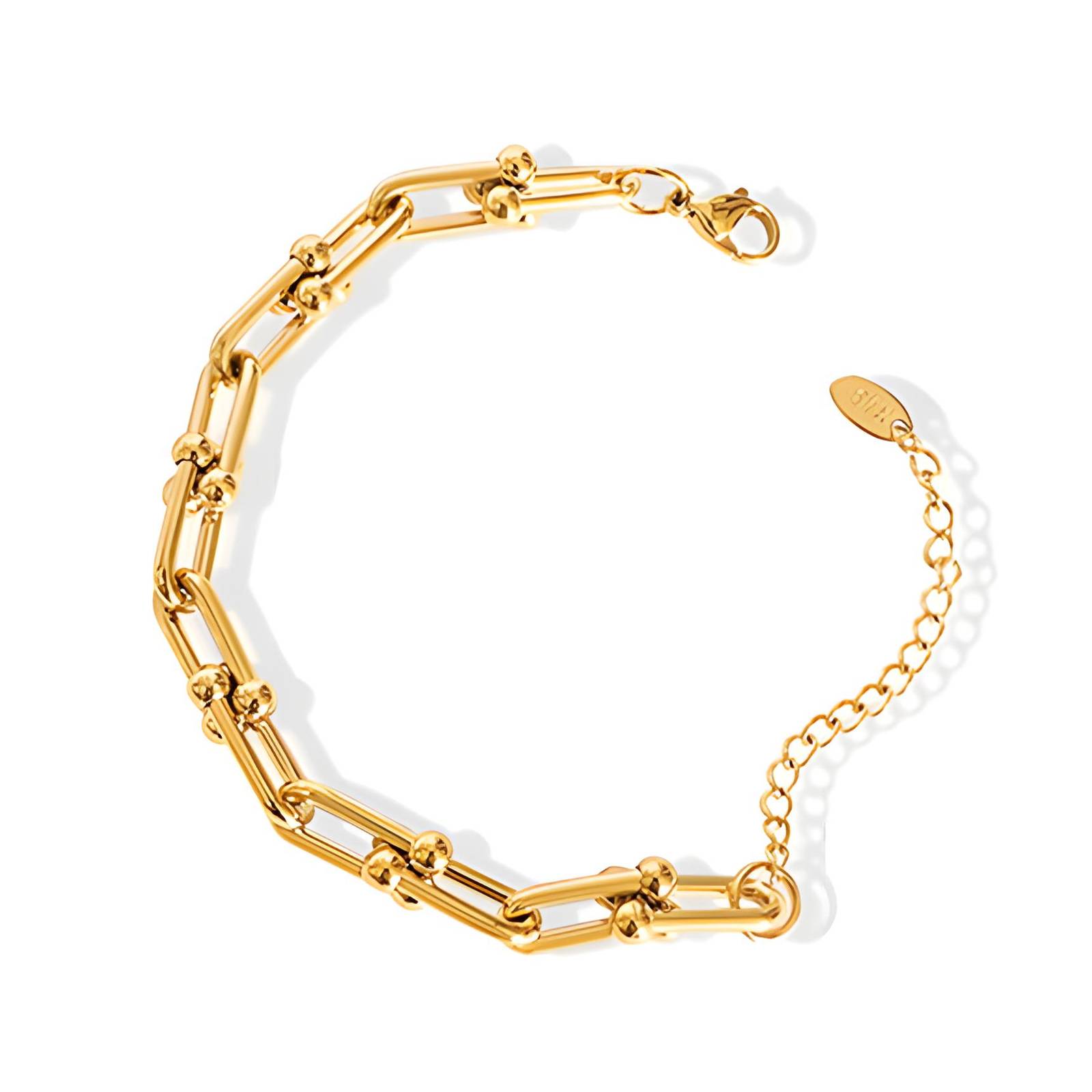 18K gold plated Stainless steel bracelet, Intensity