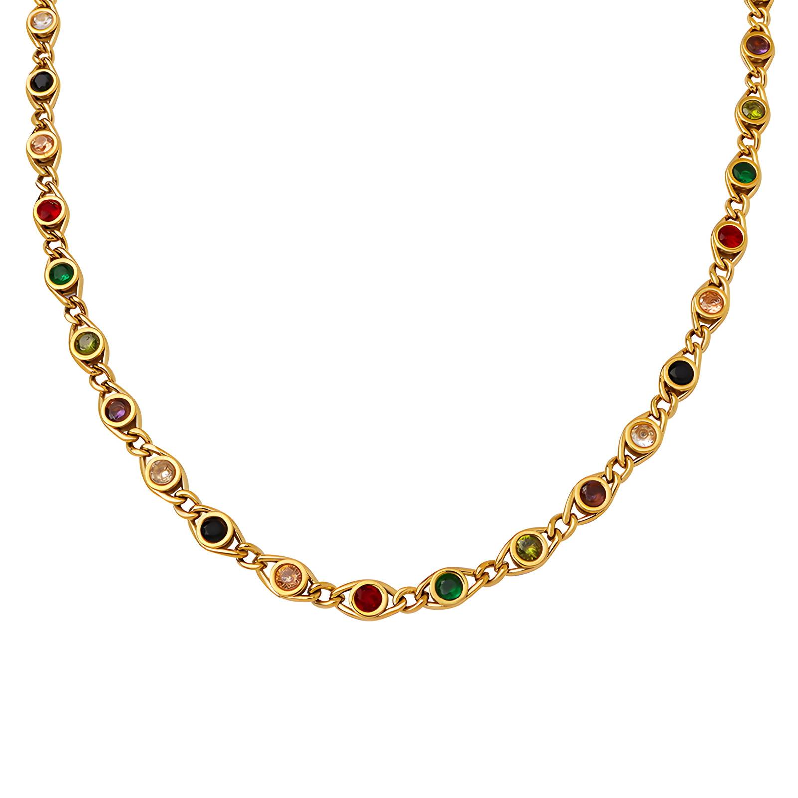 18K gold plated Stainless steel necklace, Intensity