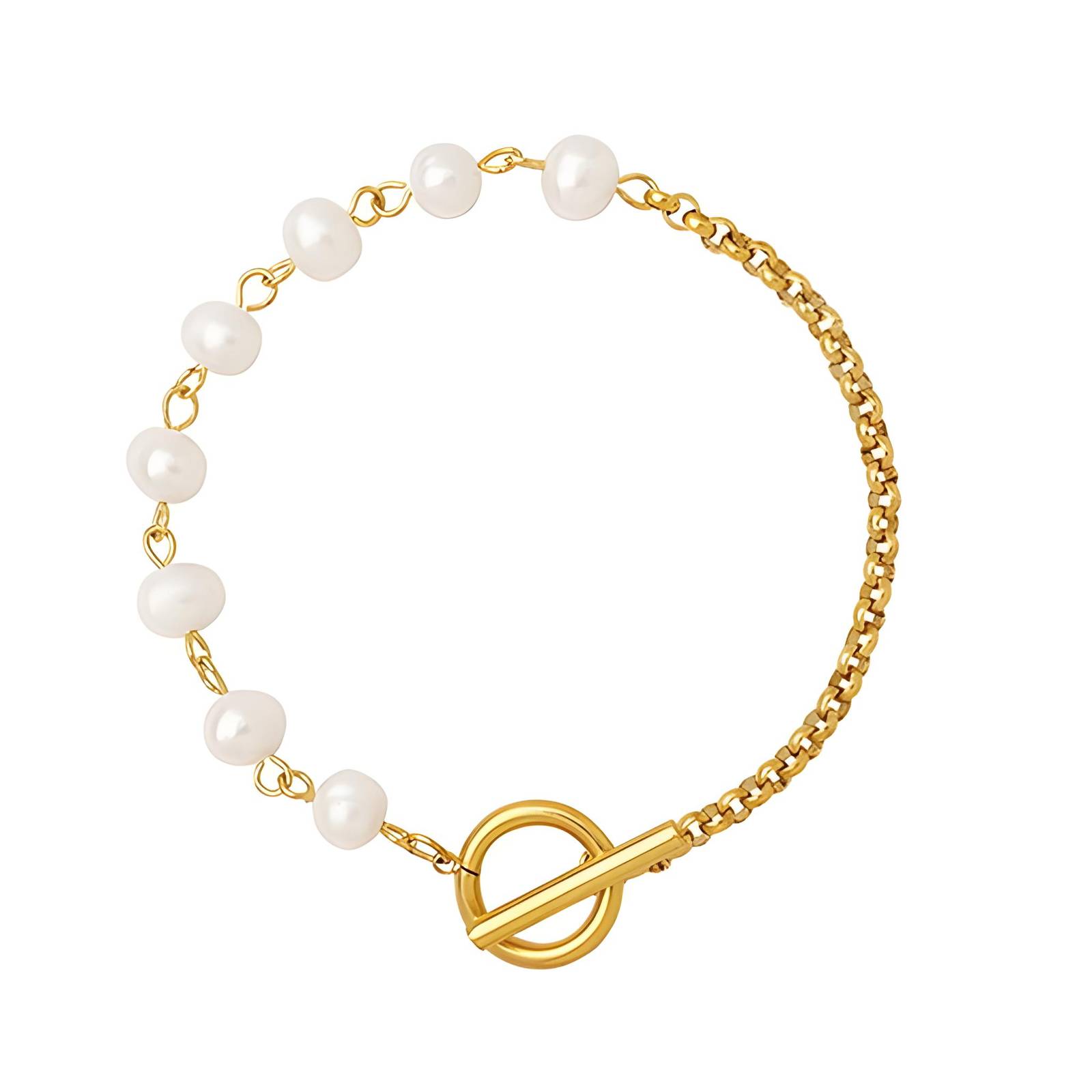 18K gold plated Stainless steel bracelet, Intensity