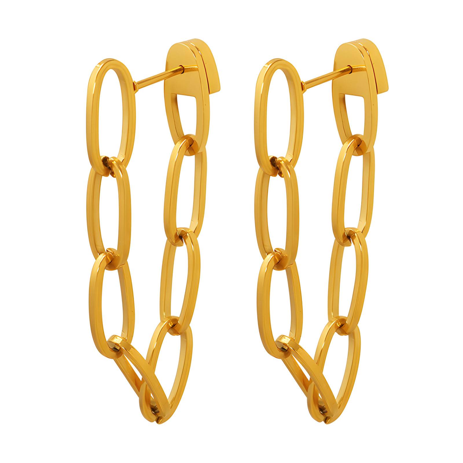 18K gold plated Stainless steel earrings, Intensity