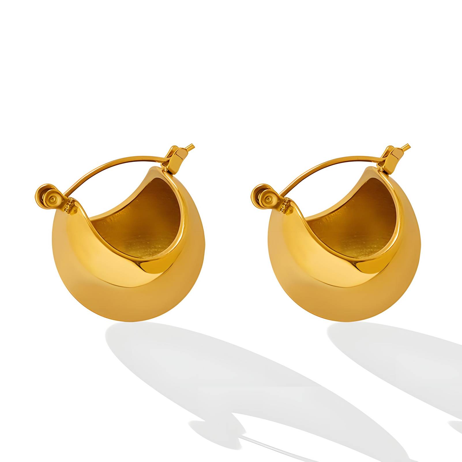 18K gold plated Stainless steel earrings, Intensity