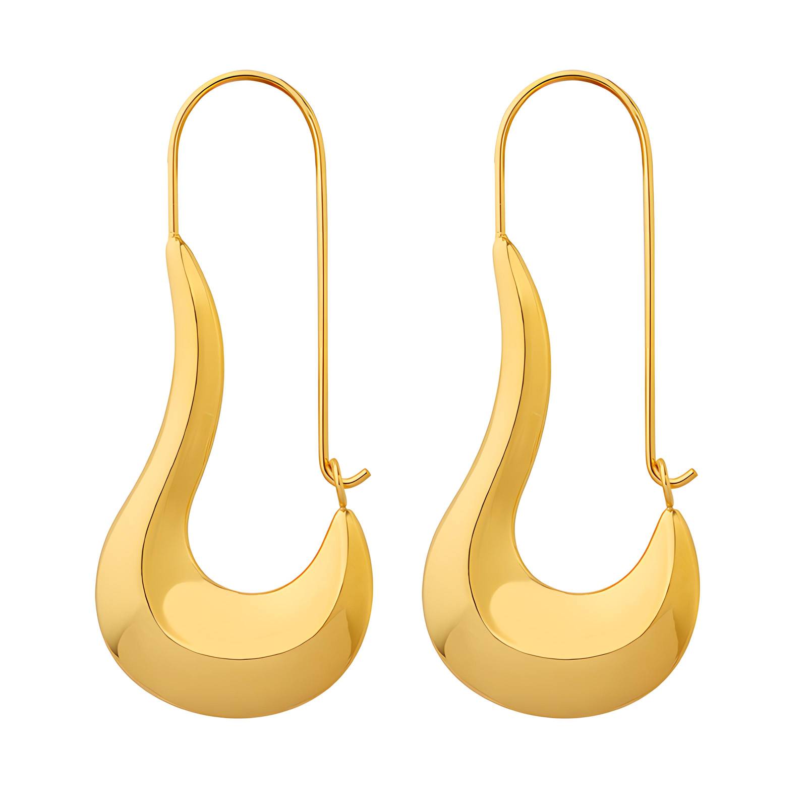 18K gold plated Stainless steel earrings, Intensity