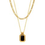 18K gold plated Stainless steel necklace, Intensity