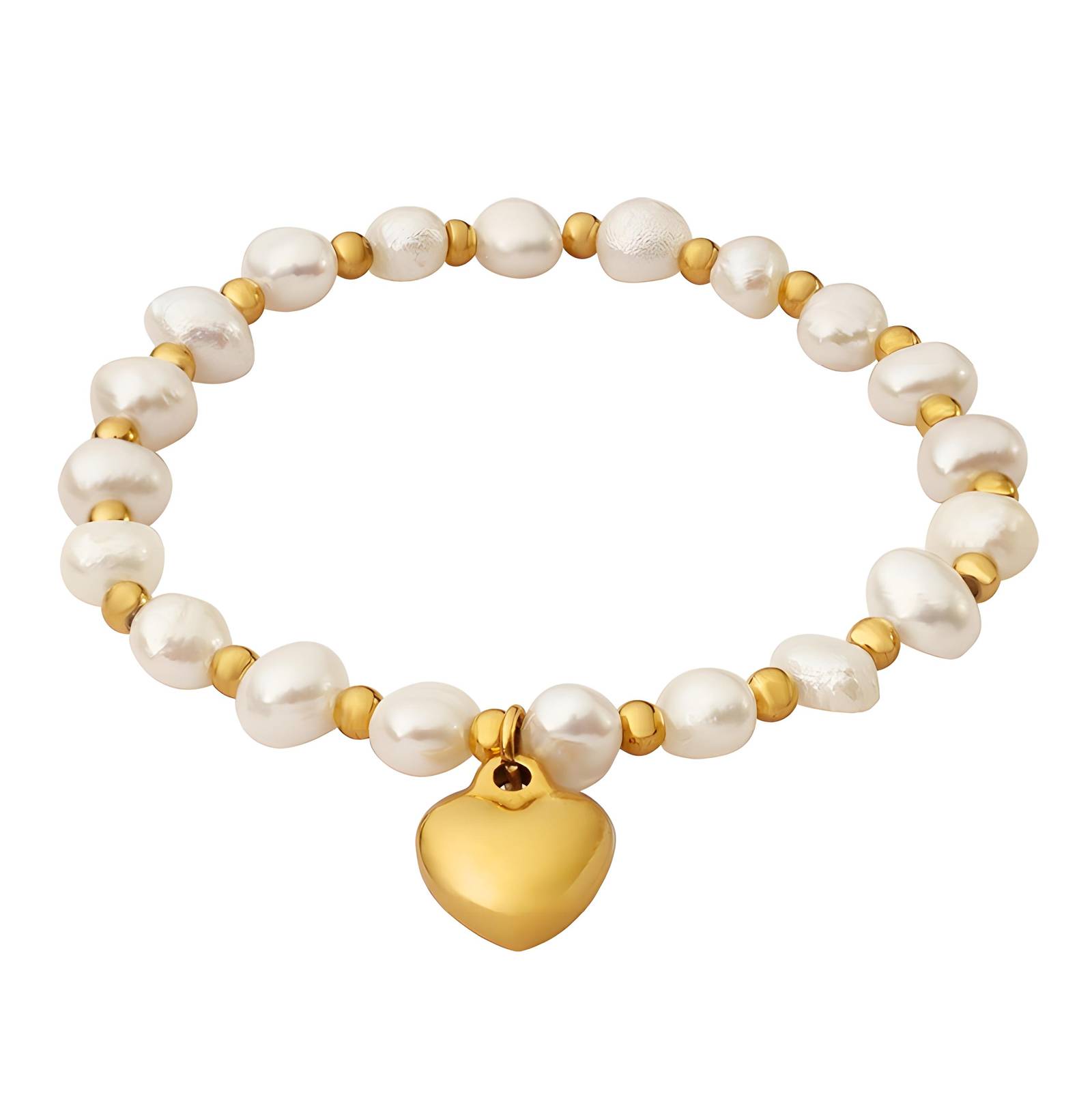 18K gold plated Stainless steel  Heart bracelet, Intensity