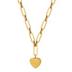 18K gold plated Stainless steel  Heart necklace, Intensity