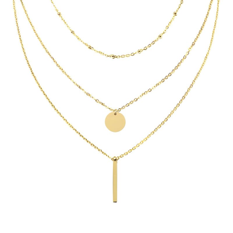 18K gold plated Stainless steel necklace, Intensity