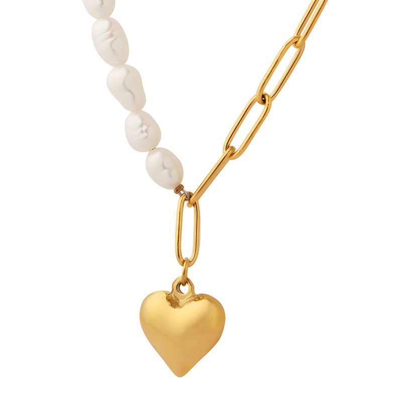 18K gold plated Stainless steel  Heart necklace, Intensity