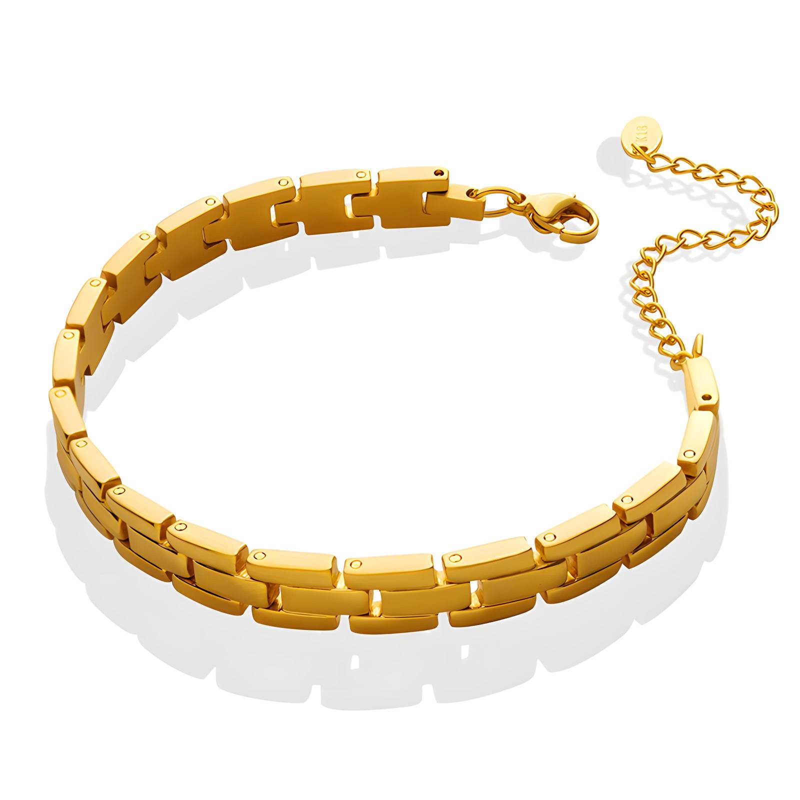 18K gold plated Stainless steel bracelet, Intensity