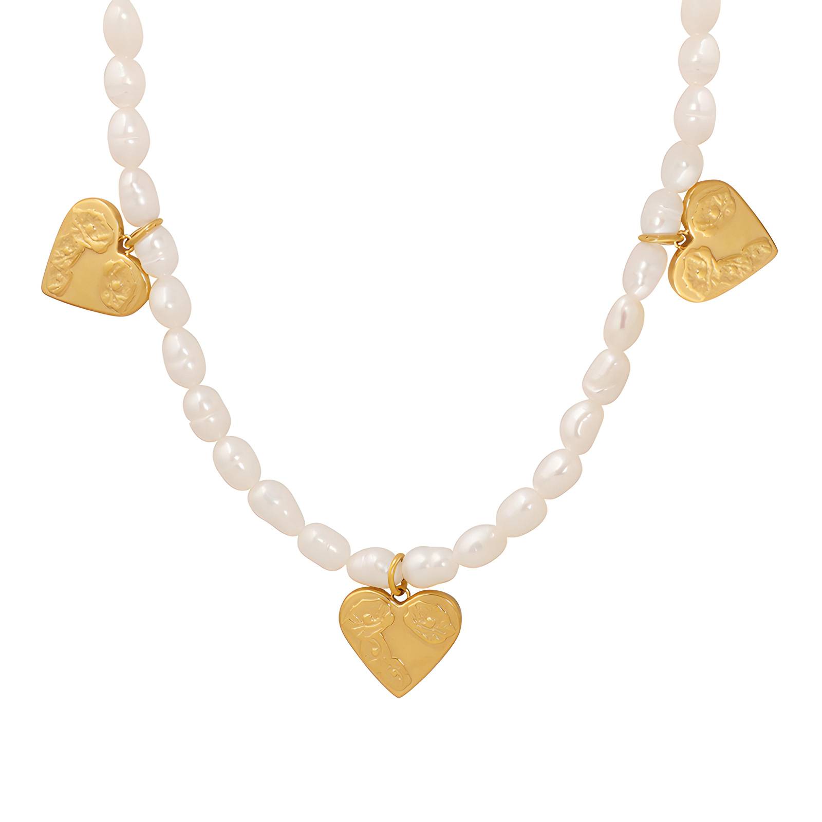 18K gold plated Stainless steel  Heart necklace, Intensity