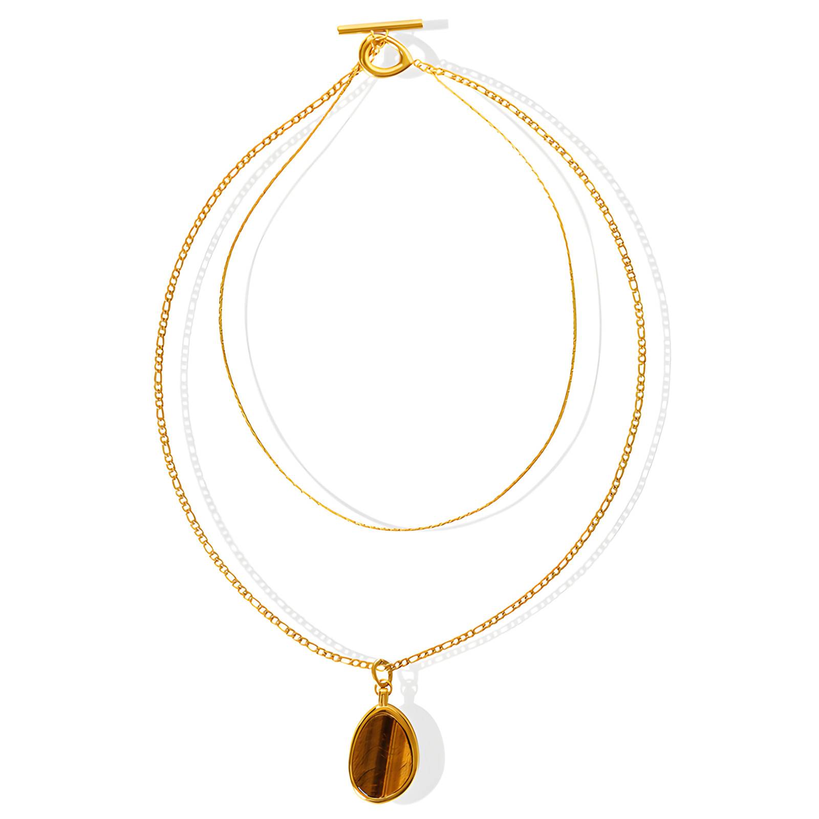 18K gold plated Stainless steel necklace, Intensity