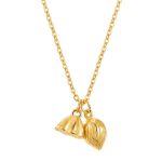 18K gold plated Stainless steel  Lotus necklace, Intensity