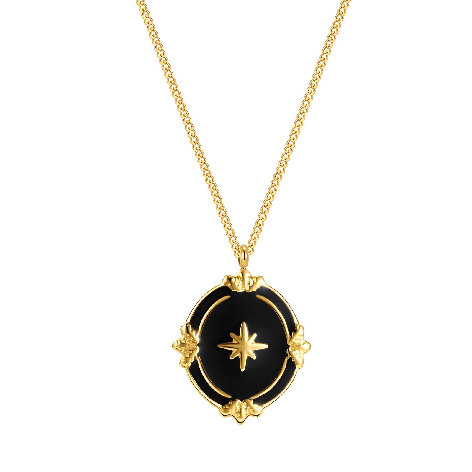 18K gold plated Stainless steel  Star necklace, Intensity