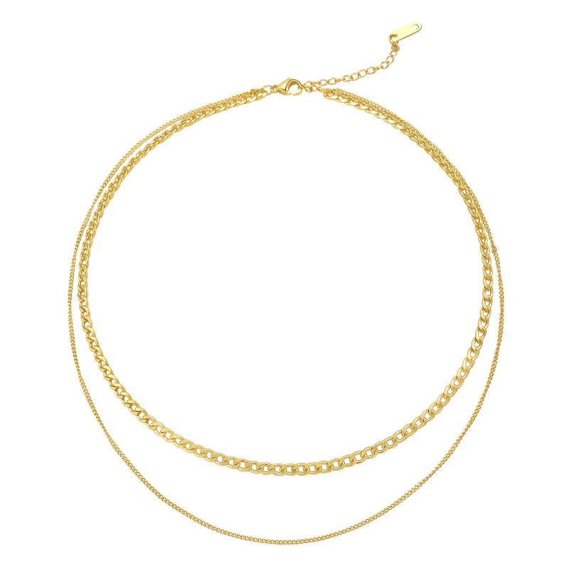 18K gold plated Stainless steel necklace, Intensity