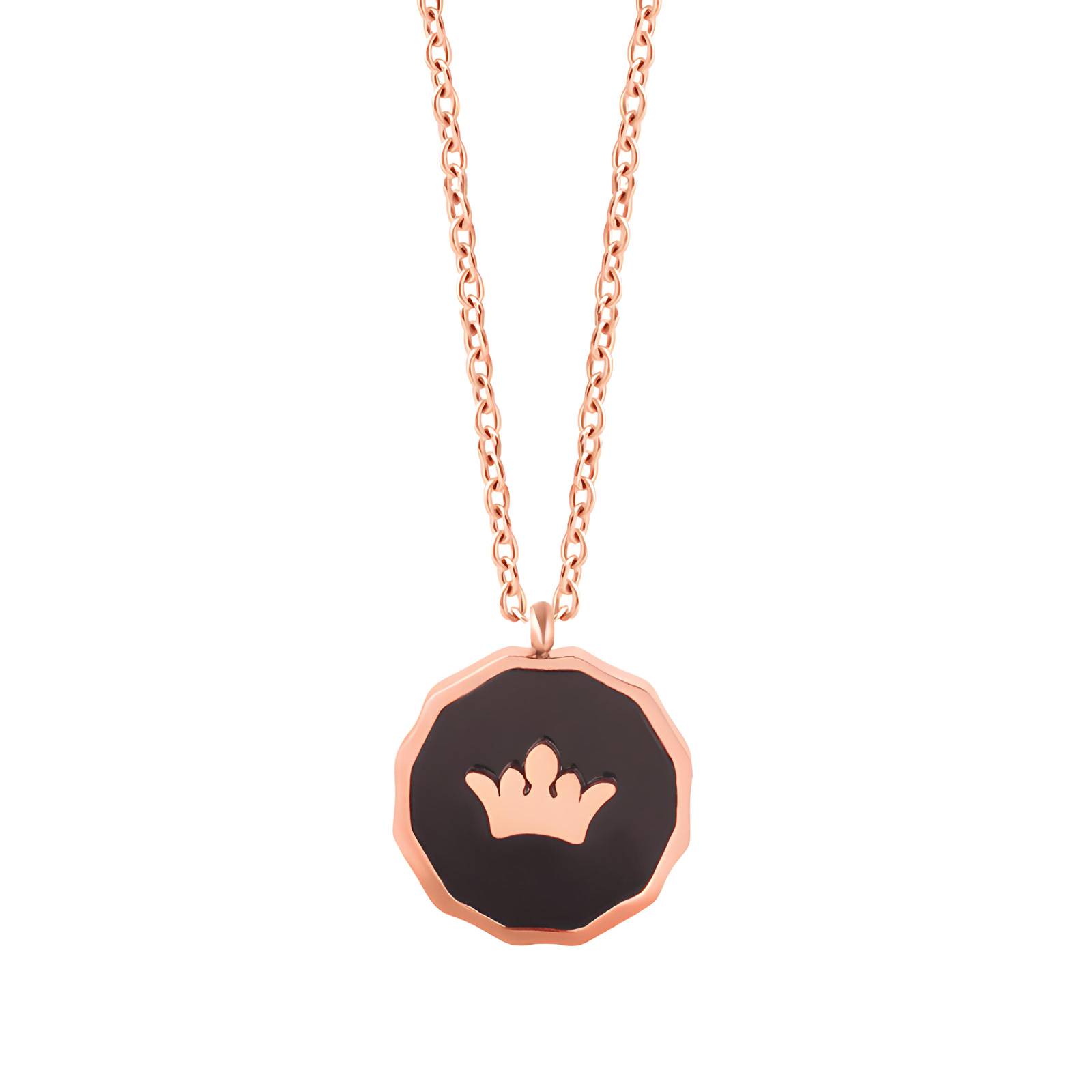 18K gold plated Stainless steel  Crown necklace, Intensity