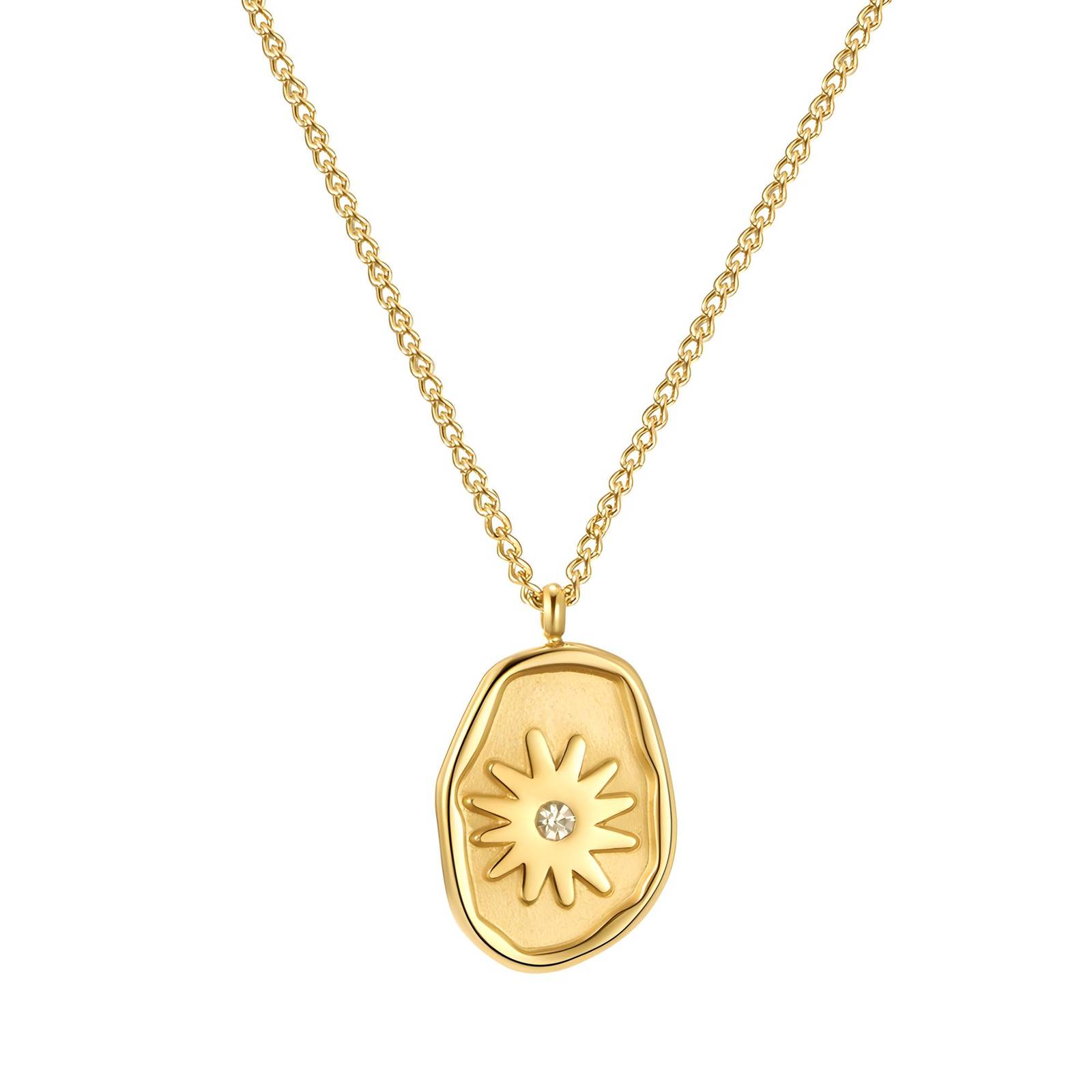 18K gold plated Stainless steel necklace, Intensity