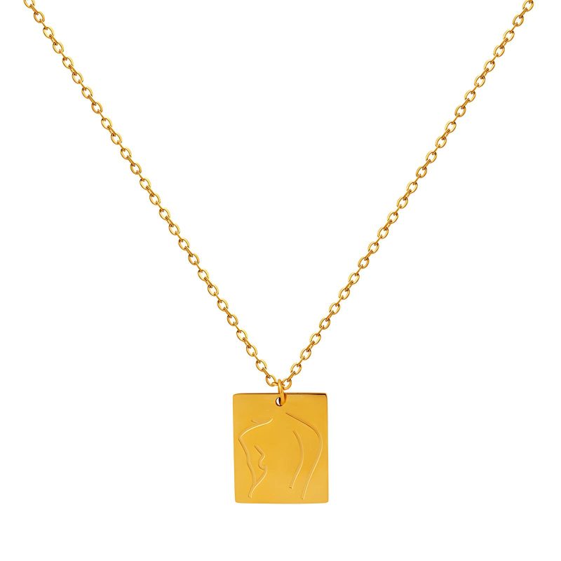 18K gold plated necklace, Intensity