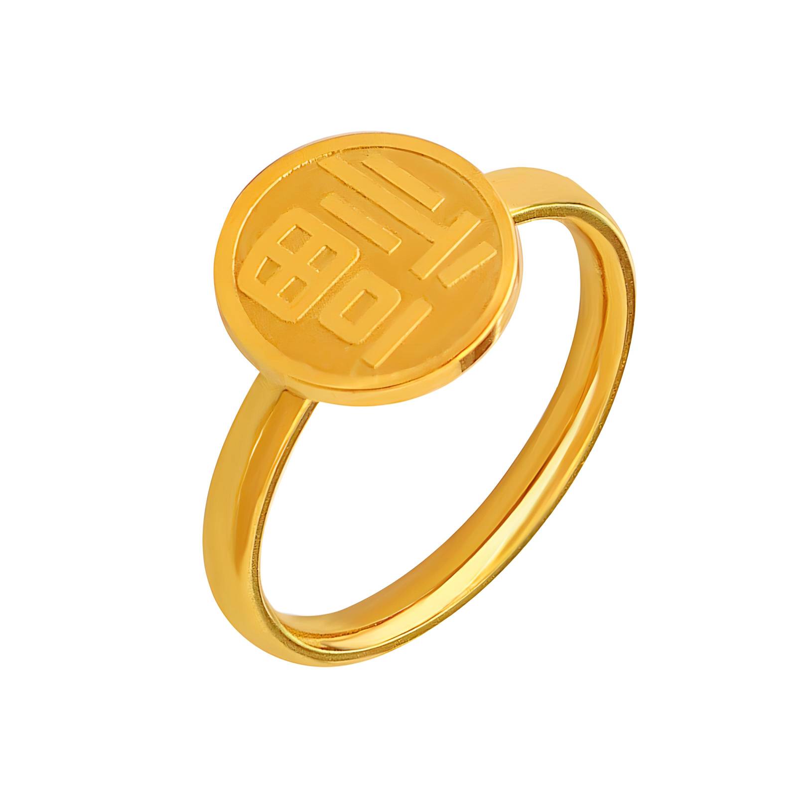 18K gold plated Stainless steel finger ring, Intensity