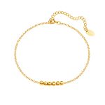 18K gold plated Stainless steel anklet, Intensity