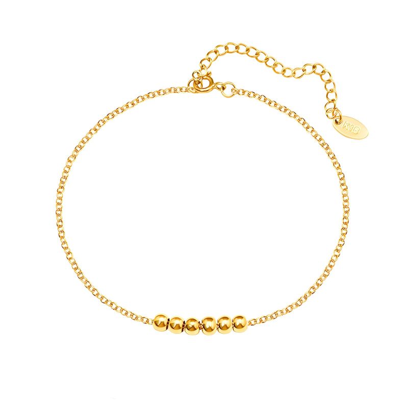 18K gold plated Stainless steel anklet, Intensity