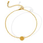 18K gold plated Stainless steel anklet, Intensity