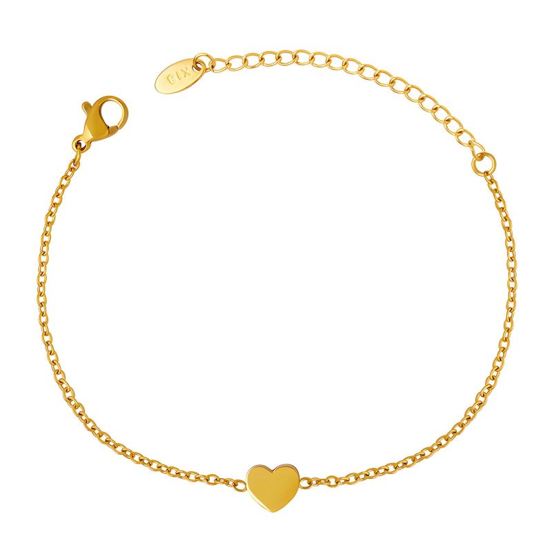 18K gold plated Stainless steel  Heart bracelet, Intensity