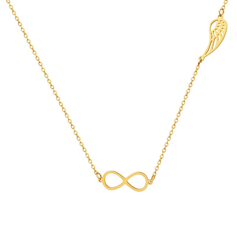 18K gold plated Stainless steel  Eternity necklace, Intensity