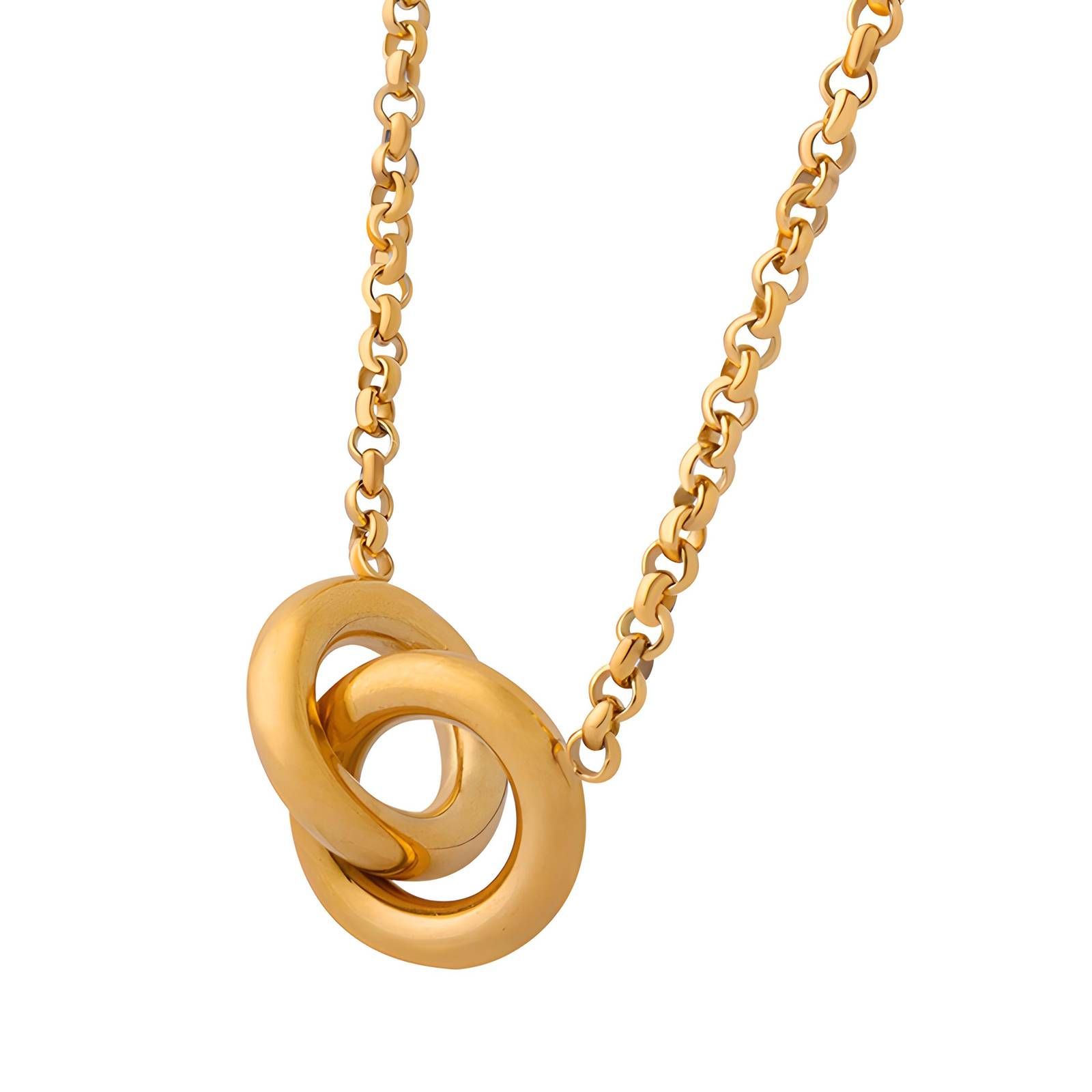 18K gold plated Stainless steel necklace, Intensity