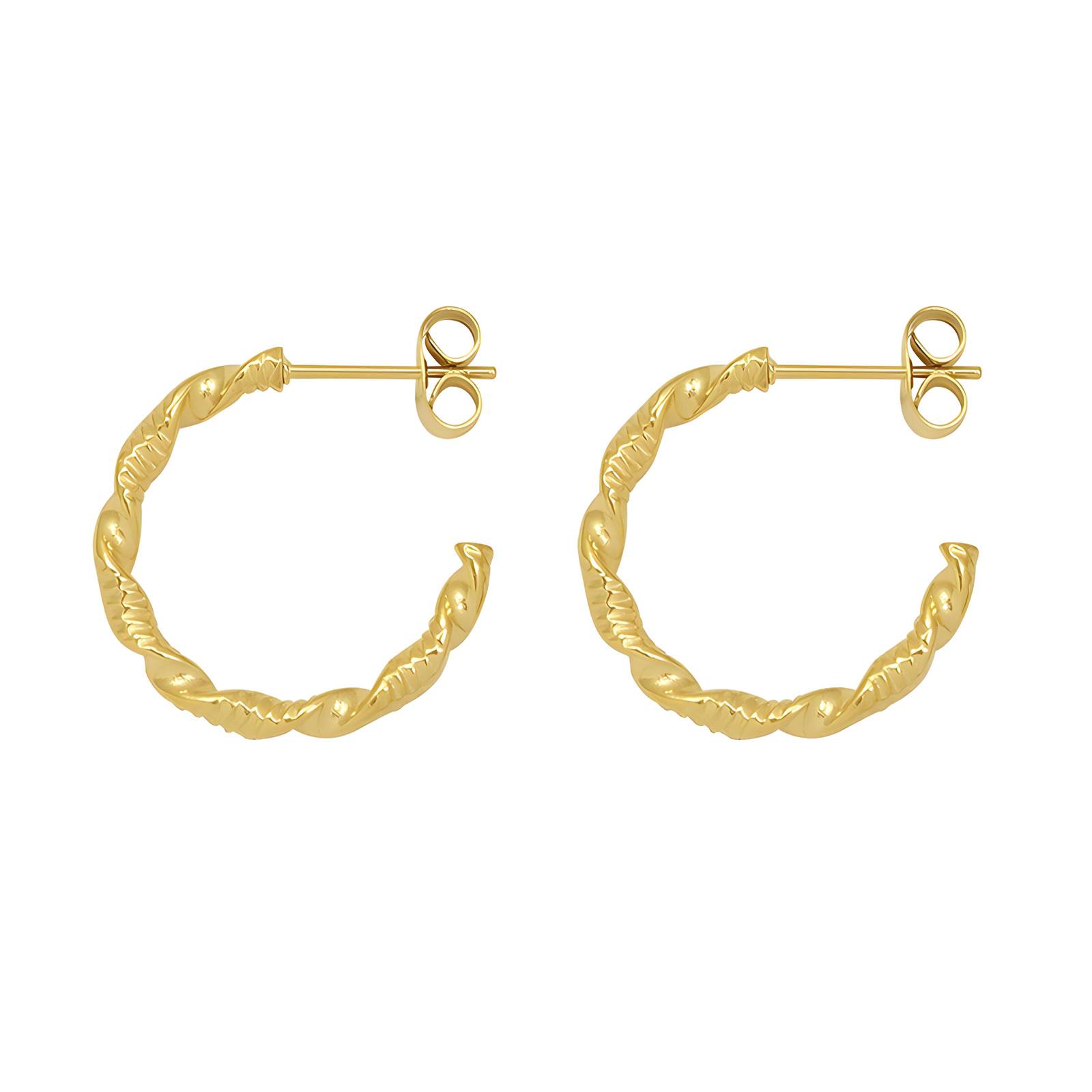 18K gold plated Stainless steel earrings, Intensity