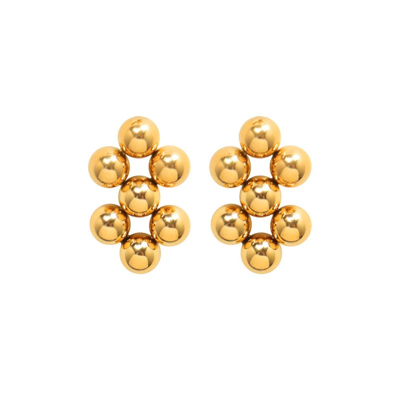 18K gold plated Stainless steel earrings, Intensity