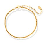 18K gold plated Stainless steel anklet, Intensity