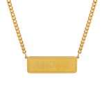 18K gold plated Stainless steel  Letter AMOUR necklace, Intensity