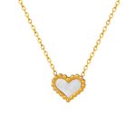 18K gold plated Stainless steel  Heart necklace, Intensity