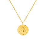 18K gold plated Stainless steel  Woman necklace, Intensity