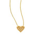 18K gold plated Stainless steel  Heart necklace, Intensity