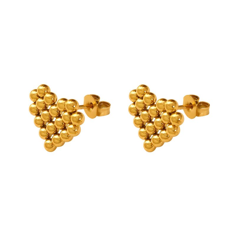 18K gold plated Stainless steel earrings, Intensity