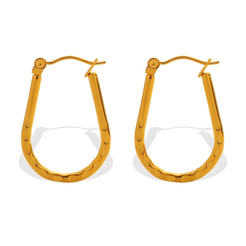 18K gold plated Stainless steel earrings, Intensity