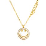 18K gold plated Stainless steel  Smile necklace, Intensity