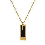 18K gold plated Stainless steel necklace, Intensity