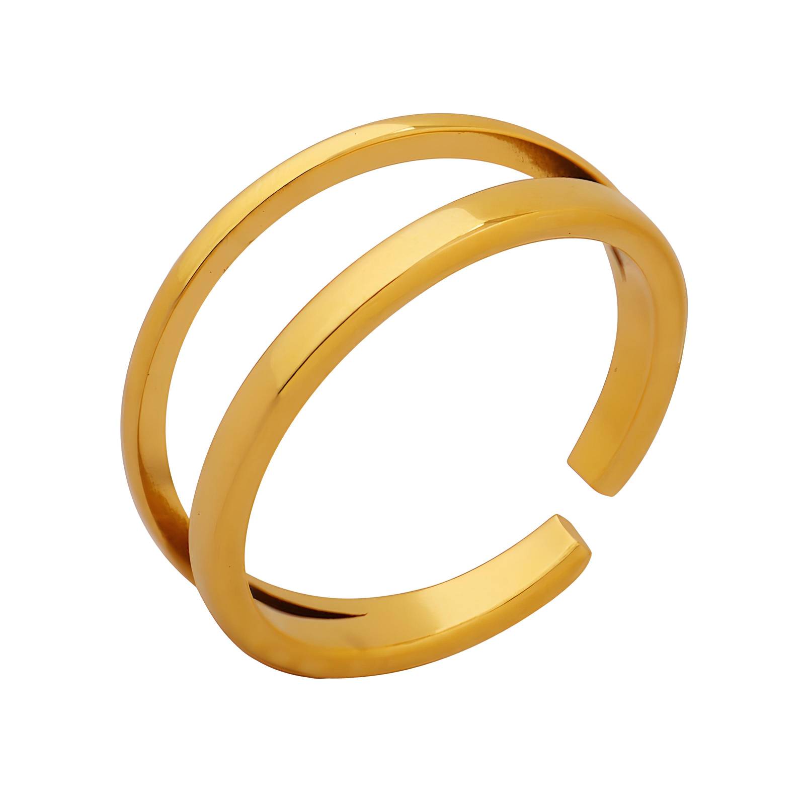 18K gold plated Stainless steel finger ring, Intensity