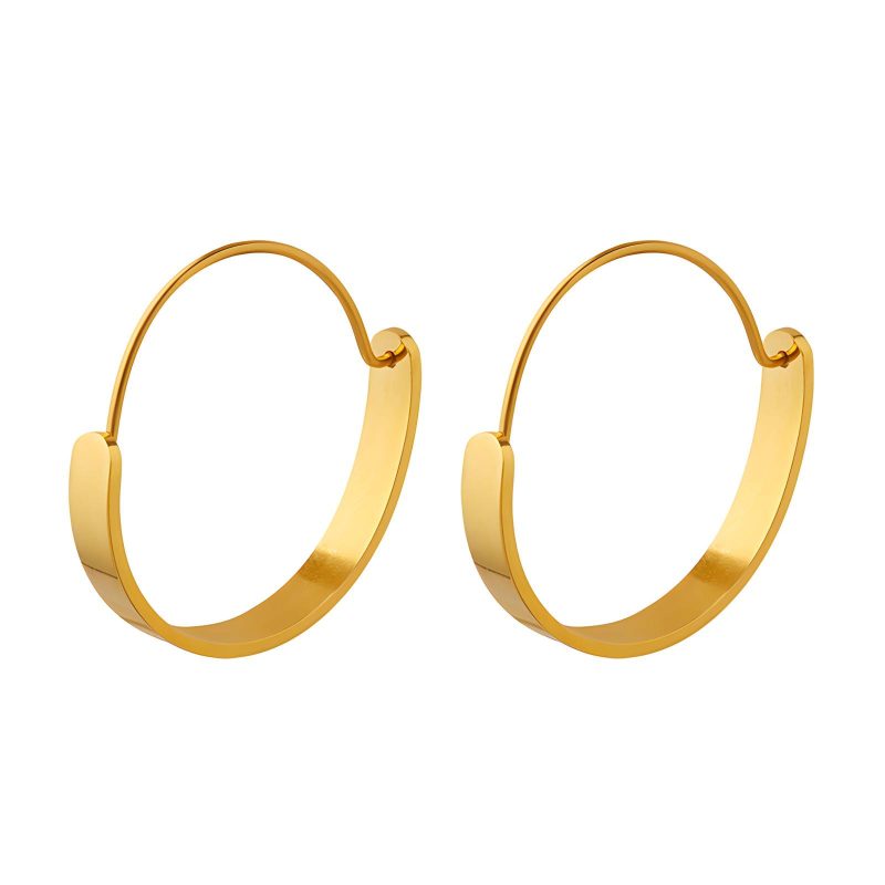 18K gold plated Stainless steel earrings, Intensity