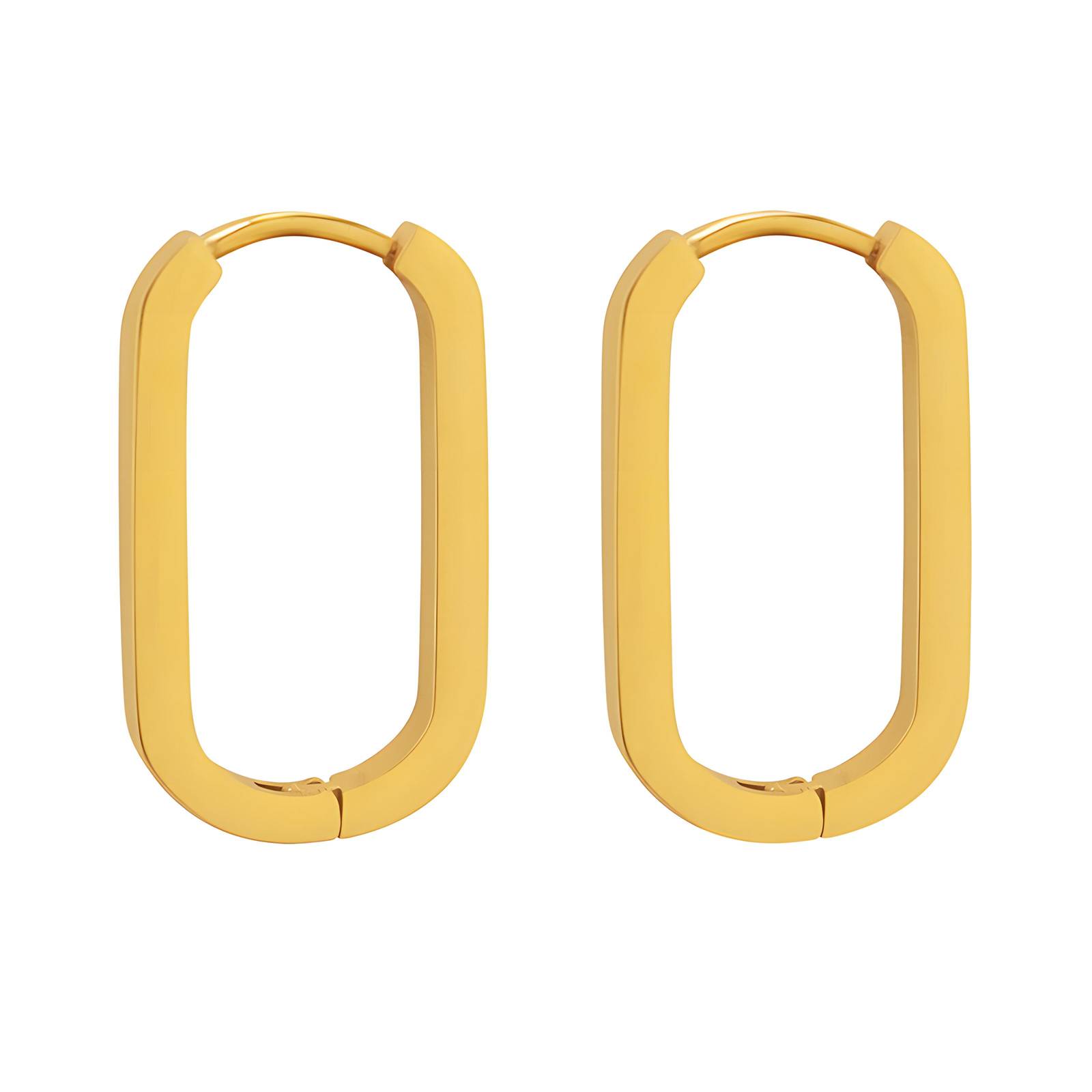 18K gold plated Stainless steel earrings, Intensity