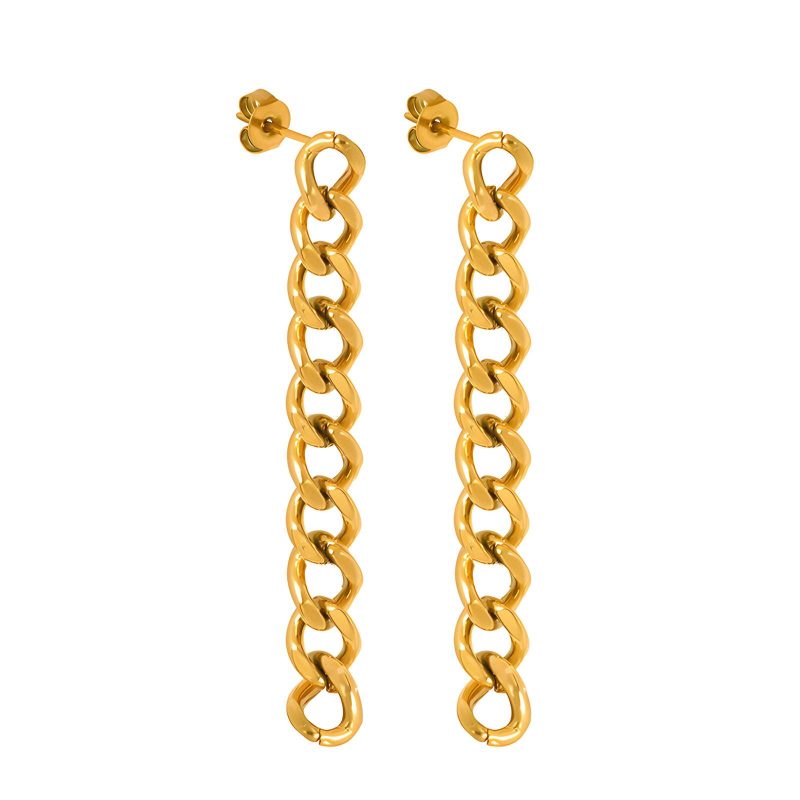 18K gold plated Stainless steel earrings, Intensity