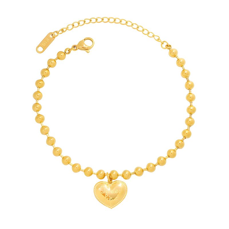 18K gold plated Stainless steel  Heart bracelet, Intensity