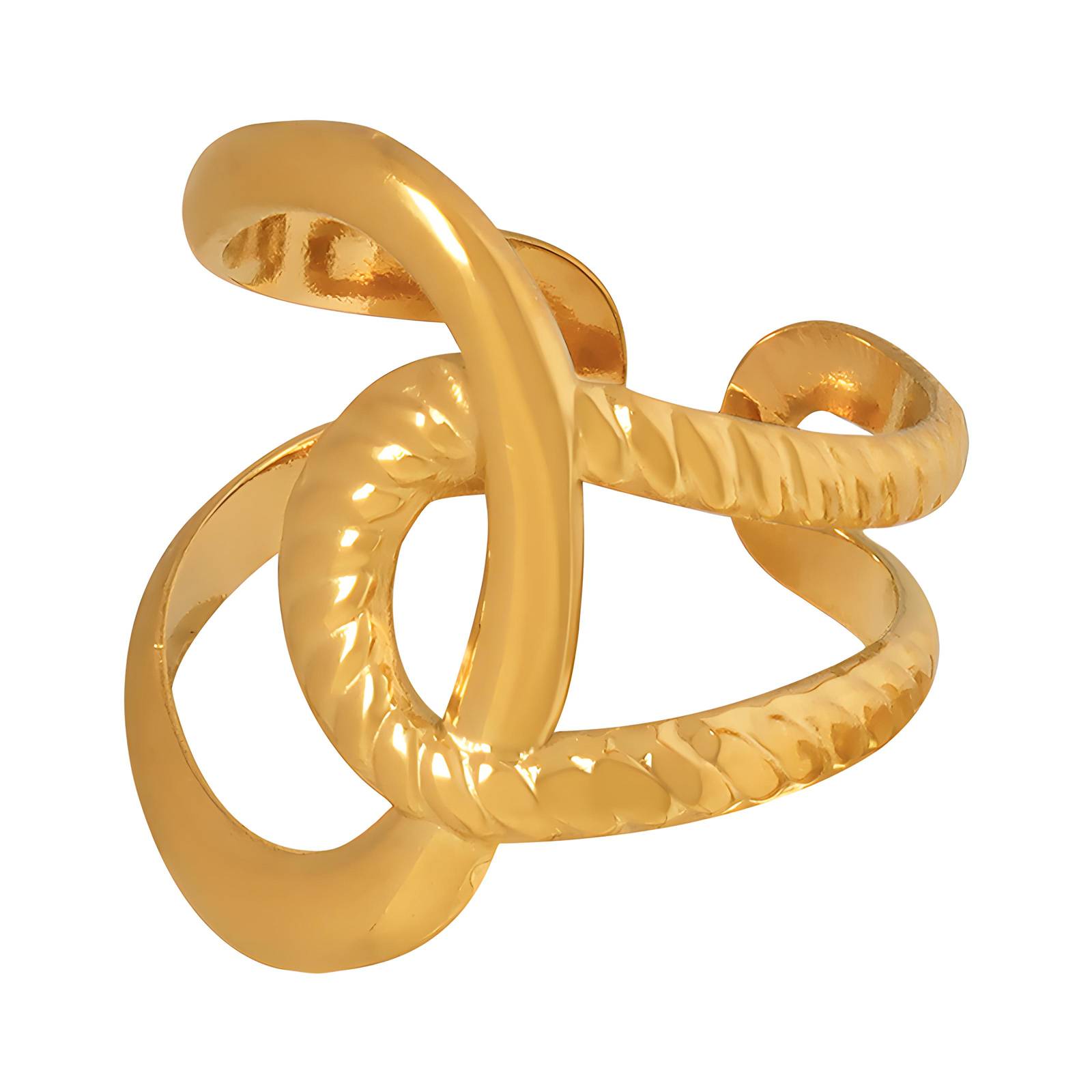 18K gold plated Stainless steel finger ring, Intensity