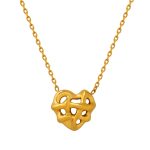 18K gold plated Stainless steel  Heart necklace, Intensity