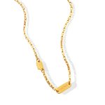 18K gold plated Stainless steel  Letter LUCKY necklace, Intensity