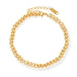 18K gold plated Stainless steel anklet, Intensity