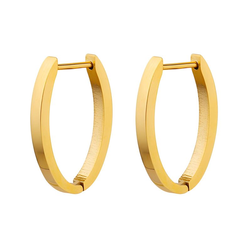 18K gold plated Stainless steel earrings, Intensity