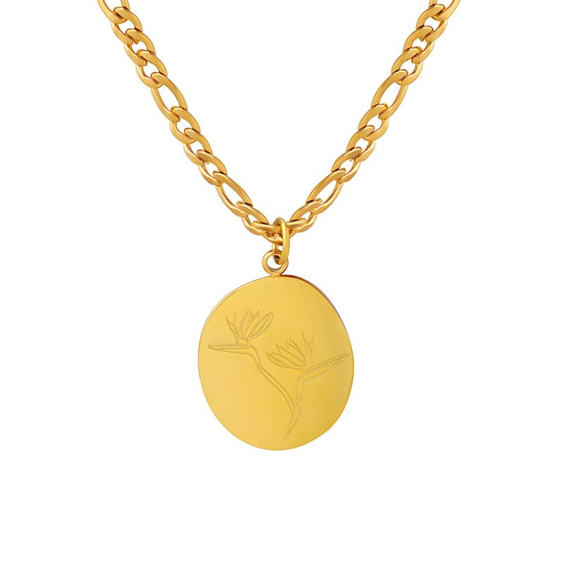 18K gold plated Stainless steel necklace, Intensity