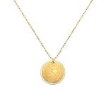 18K gold plated Stainless steel  Coin necklace, Intensity